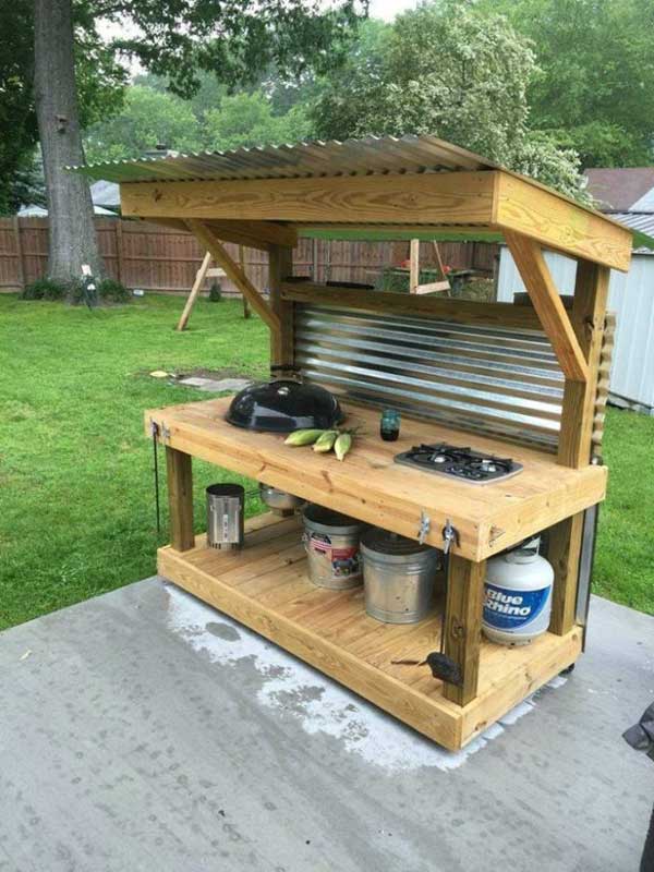 Diy Grill Station Ideas To Make Your, Diy Outdoor Food Prep Table