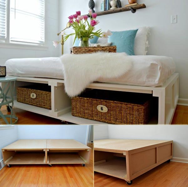 15 Cool Storage Bed Ideas For People, Platform Bed With Storage Ideas