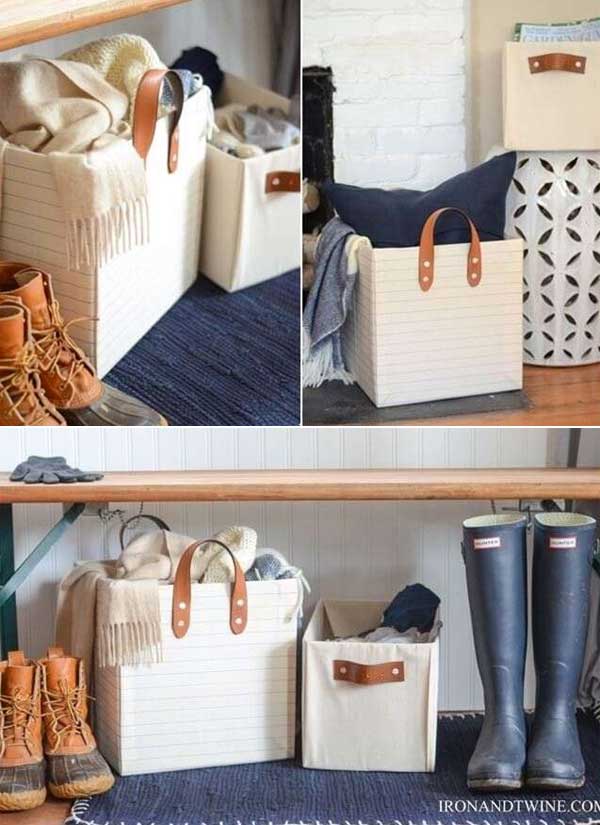 12 Creative DIY Fabric Storage Bins - Flamingo Toes