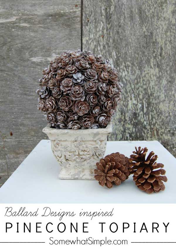 DIY Pinecone Topiary