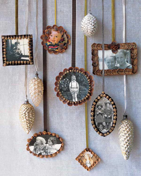Pinecone Picture-Frame Ornaments
