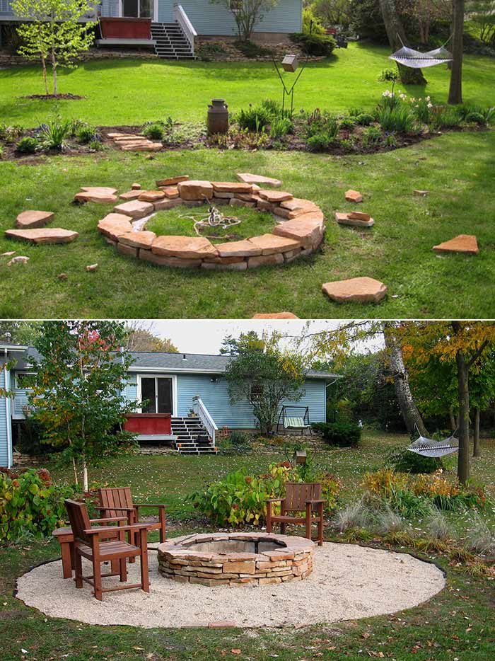 fire pits in the garden