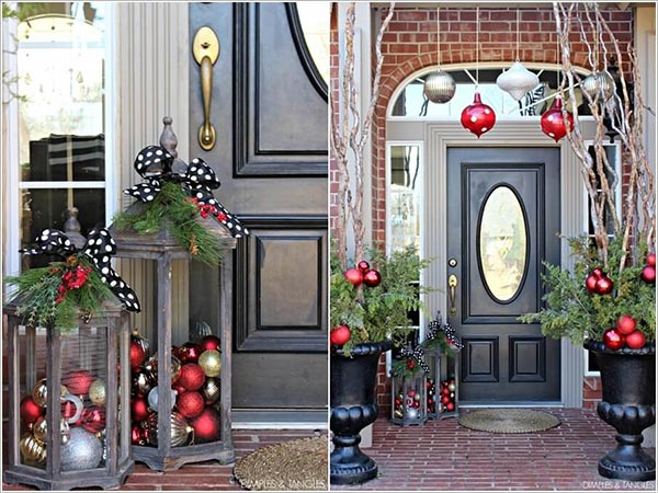 15 Christmas Decorating Ideas For Your Entrance - WooHome