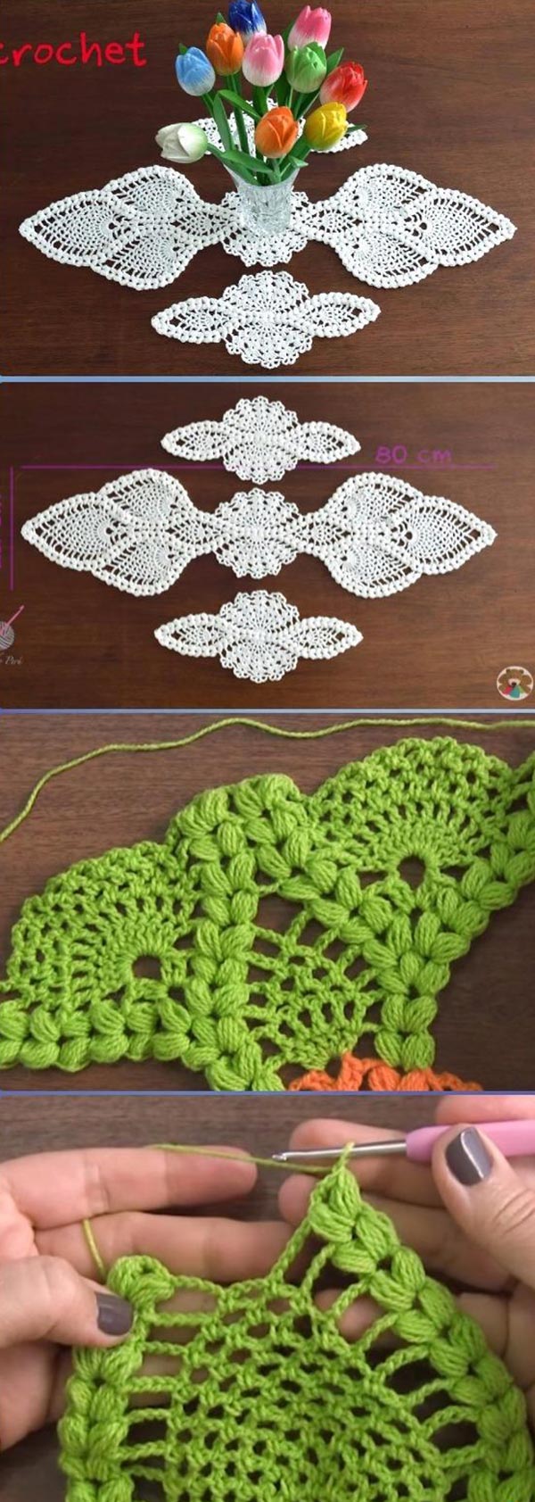 17 Fun Crochet Table Runner Ideas With, Free Easy Crochet Dresser Scarf Patterns