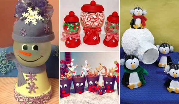22 DIY Clay Pot Christmas Decorations That Make Your Holiday Decor Appealing