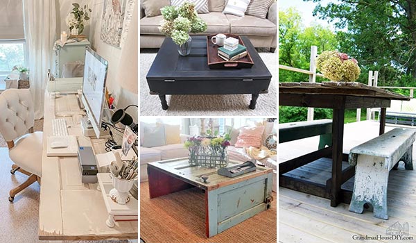 15 Easy and Practical Ways to Transform an Old Door into a Beautiful Table