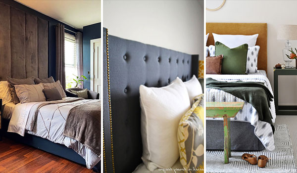 10 Elegant and Cool DIY Upholstered Bed Headboard Projects
