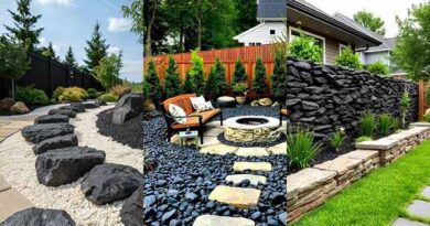 35 Stunning Black Rock Landscape Designs for Every Style